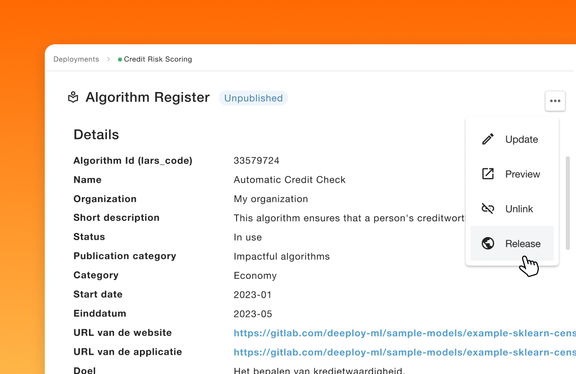 Publish Algorithm